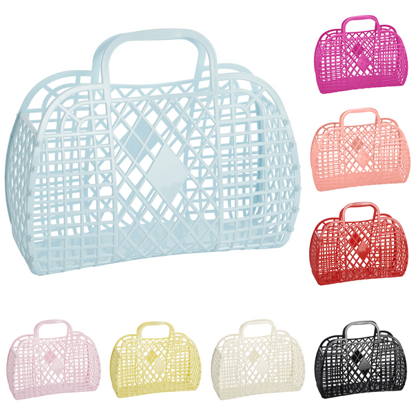 Large Retro Basket, colour options