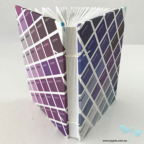 Purple sateen coptic bound sketchbook